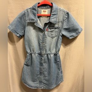 Levi’s Girls Chambray Short Sleeve Denim Dress - S (5/6)